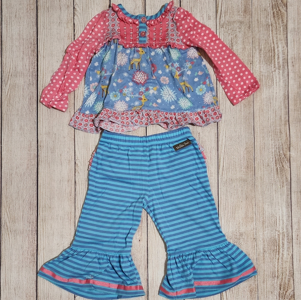Matilda Jane Holiday Reindeer Pajamas PJs Size 12-18m